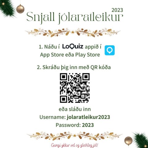 SNJALL jólaratleikur