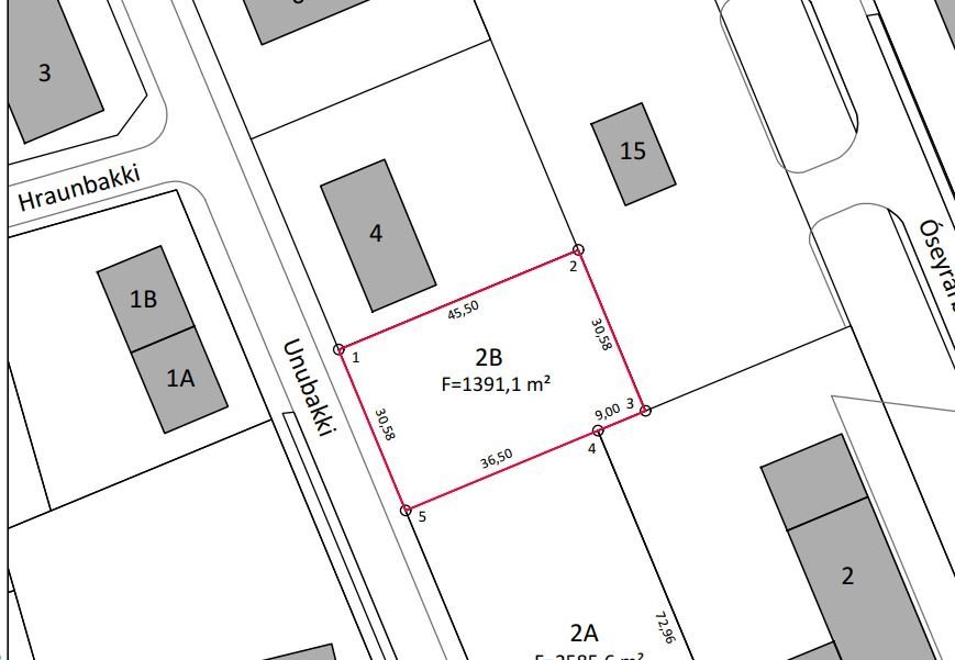 Laus lóð til umsóknar Unubakki 2B