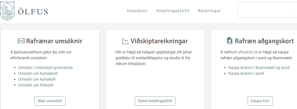 Nýr þjónustuvefur Ölfuss