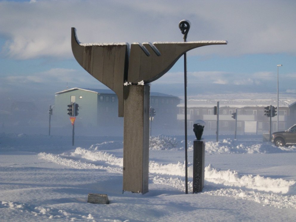Snjómokstur í Þorlákshöfn í dag