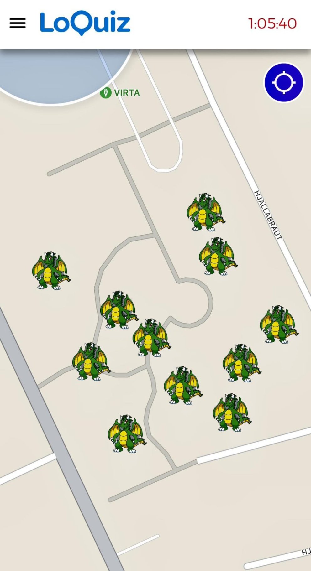 Grænir drekar í Skrúðgarðinum í sumar