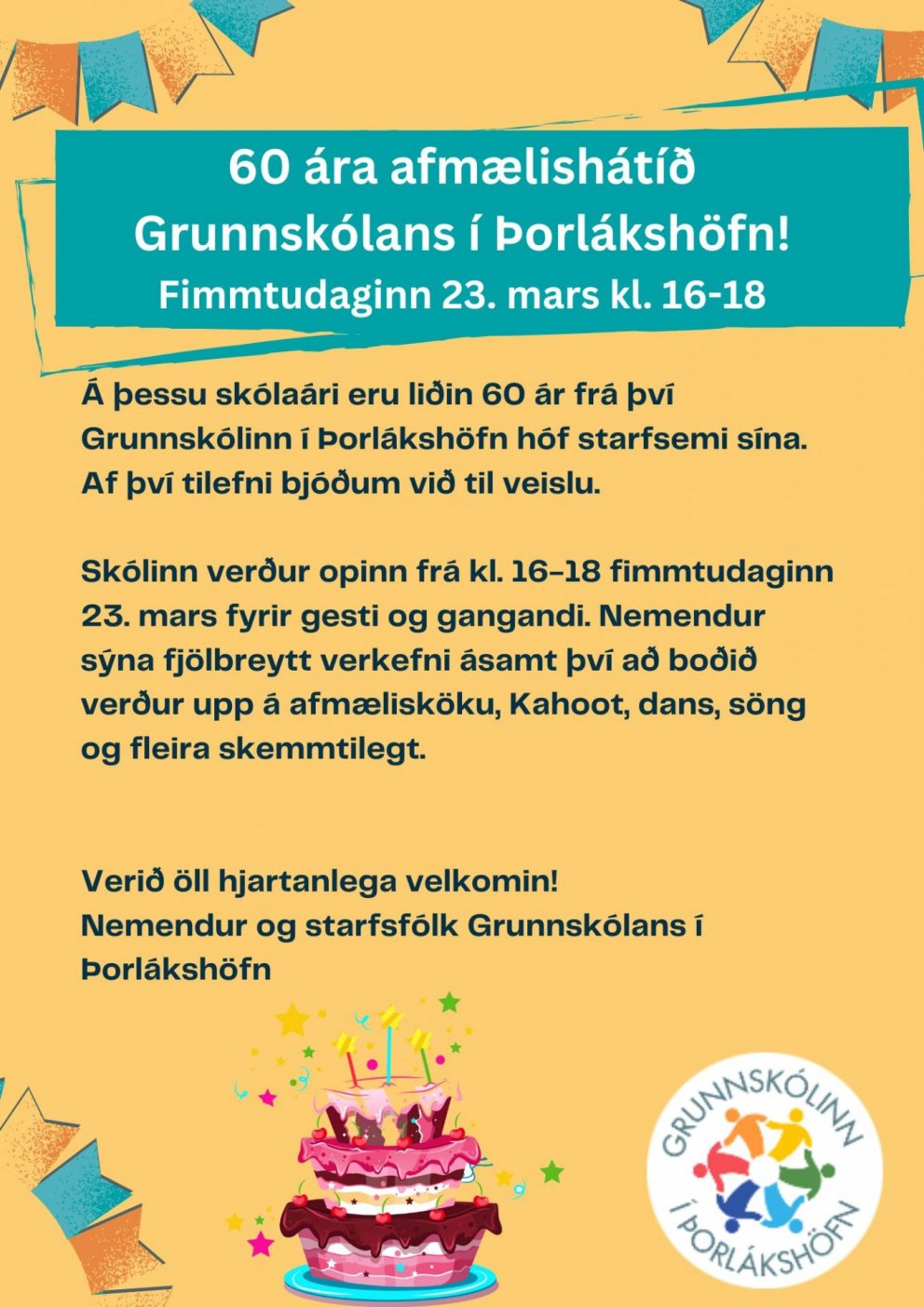 Afmælisveisla skólans