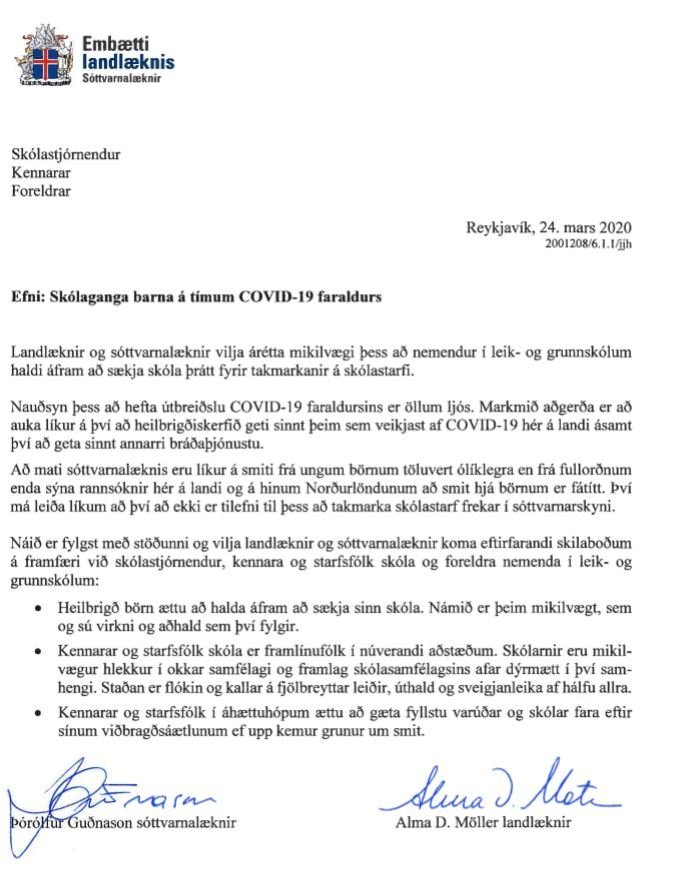 Mikilvægar upplýsingar frá sóttvarnarlækni