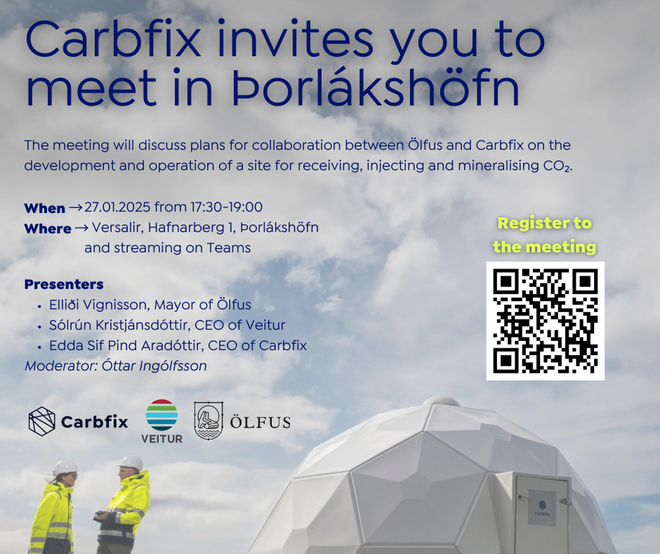Carbfix invites you to meet in Þorlákshöfn