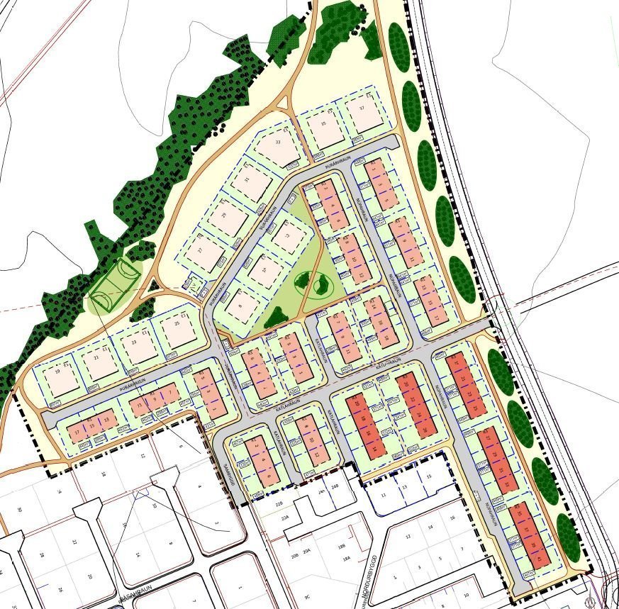 Uppdráttur af nýju hverfi í Þorlákshöfn