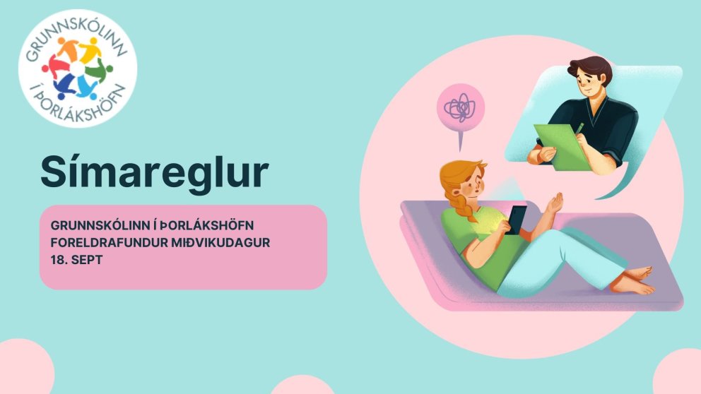 Foreldrafundur um símareglur miðvikudaginn 18. sept kl. 17