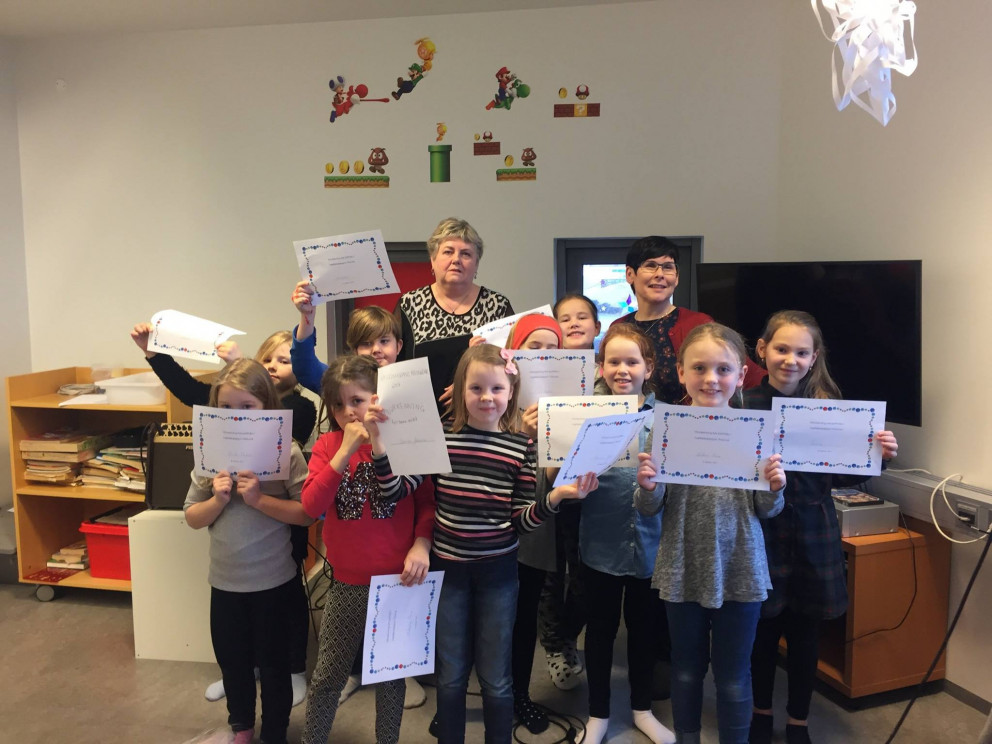 Þátttakendur og dómarar.