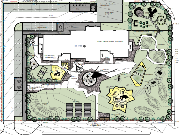 Lóðin er fullhönnuð og öll leiktæki eru komin í pöntun. Stefnt er að því að lóðin verði tilbúin eigi…