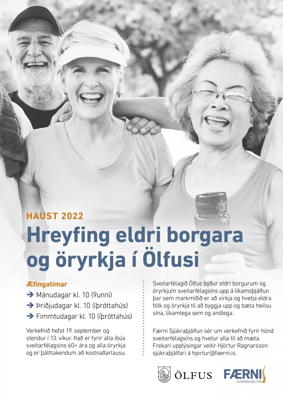 Æfingar fyrir 60+ og öryrkja í Sveitarfélaginu Ölfusi