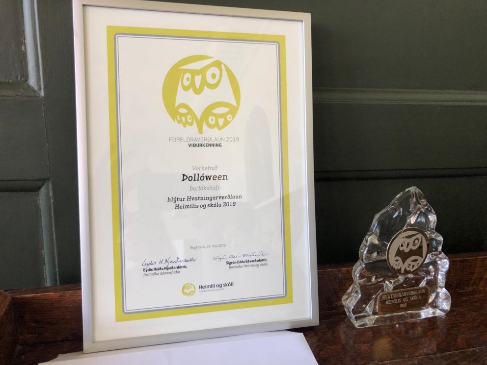 Þollóween hlaut Hvatningarverðlaun Heimilis og Skóla 2019
