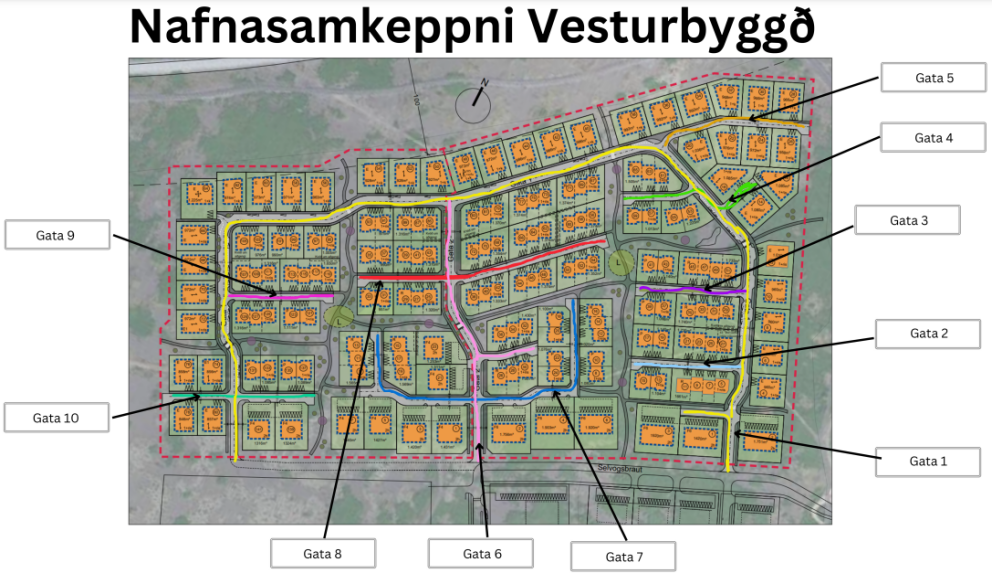 Hugmyndakeppni um götunöfn í Vesturbyggð 3. og 4. áfanga