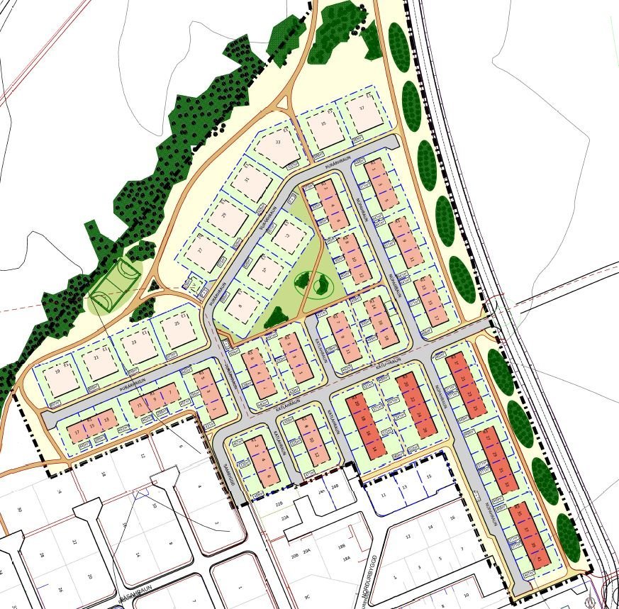 Uppdráttur af nýju hverfi í Þorlákshöfn