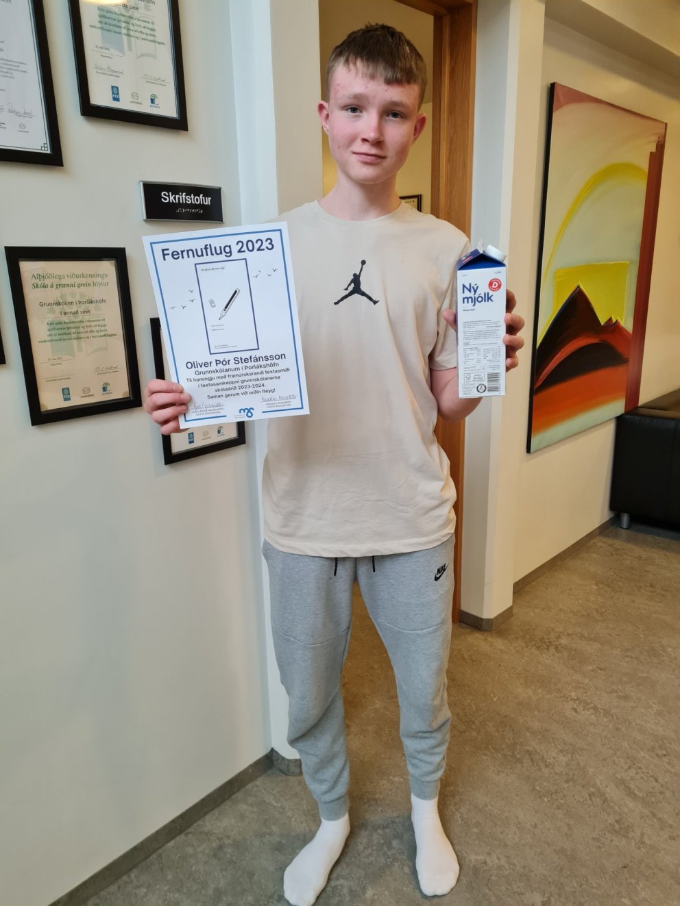 Viðurkenning fyrir textasmíð - Fernuflug