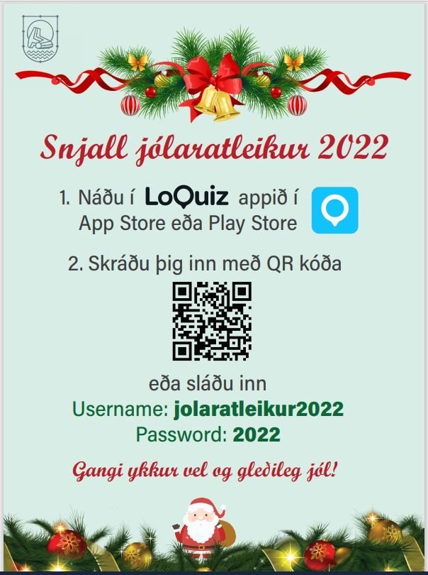 Snjall jólaratleikur og fleira skemmtilegt