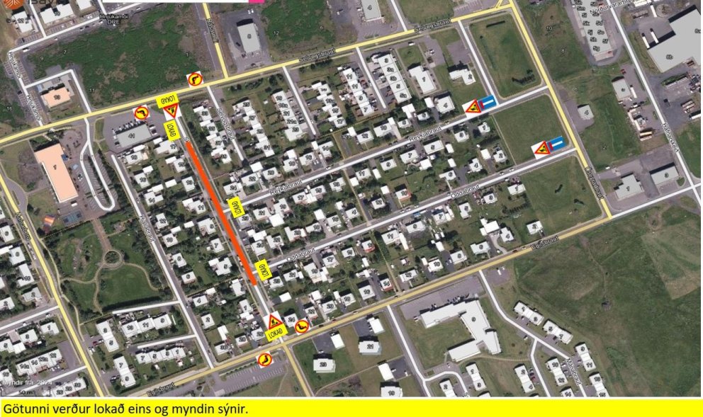 Lokun vegna malbikunar - Skálholtsbraut og Egilsbraut