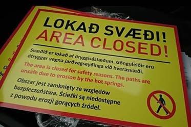 Reykjadalur / closed