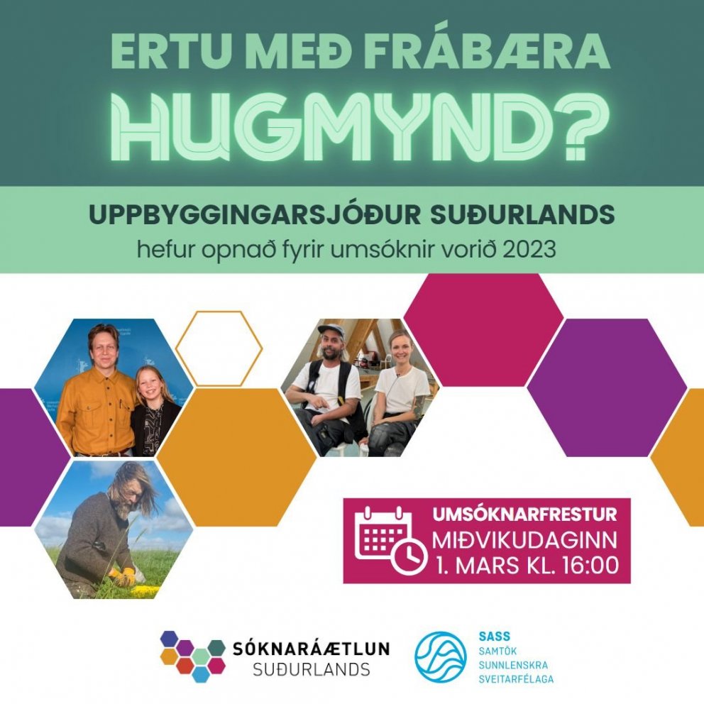 Opið fyrir umsóknir í Uppbyggingarsjóð Suðurlands - fyrri úthlutun 2023
