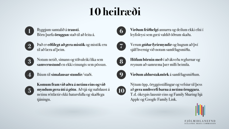 10 Heilræði til foreldra