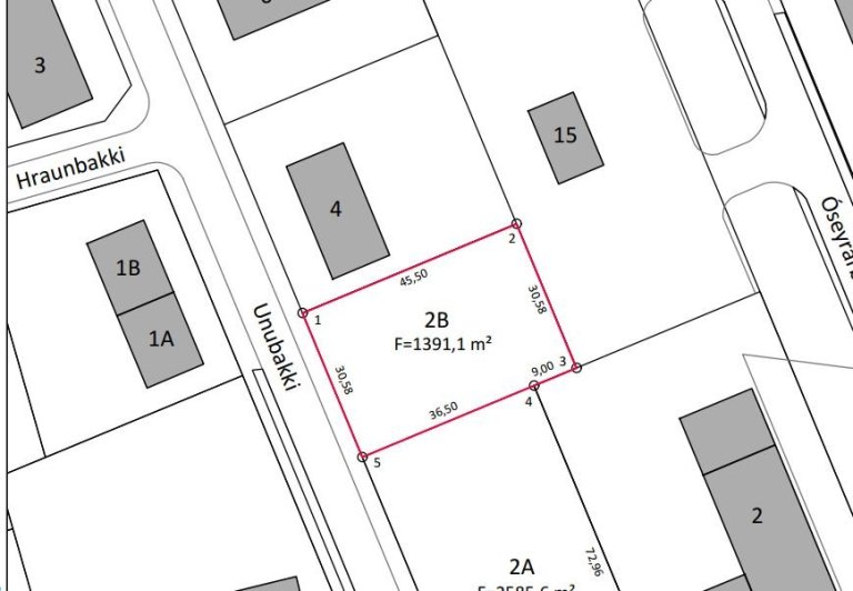 Laus lóð til umsóknar Unubakki 2B