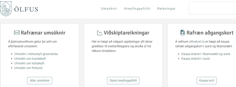 Nýr þjónustuvefur Ölfuss