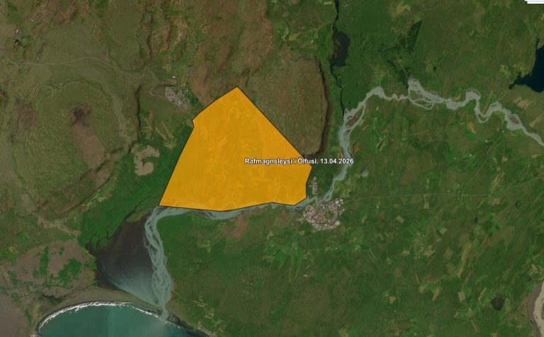 Rafmagnslaust í hluta af Ölfusi 13.apríl frá kl. 10:00-13:00