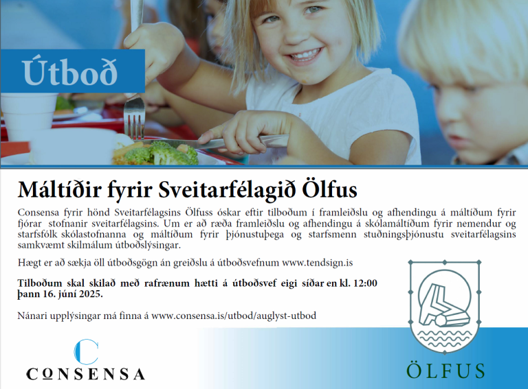 Útboð - máltíðir fyrir Sveitarfélagið Ölfus