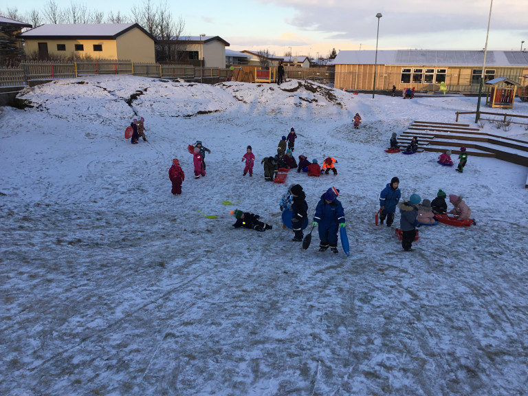 Hulduheimar - fyrsti snjórinn veturinn 2017