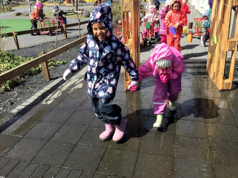 Bergheimar hjólaþvottastöð í útiveru