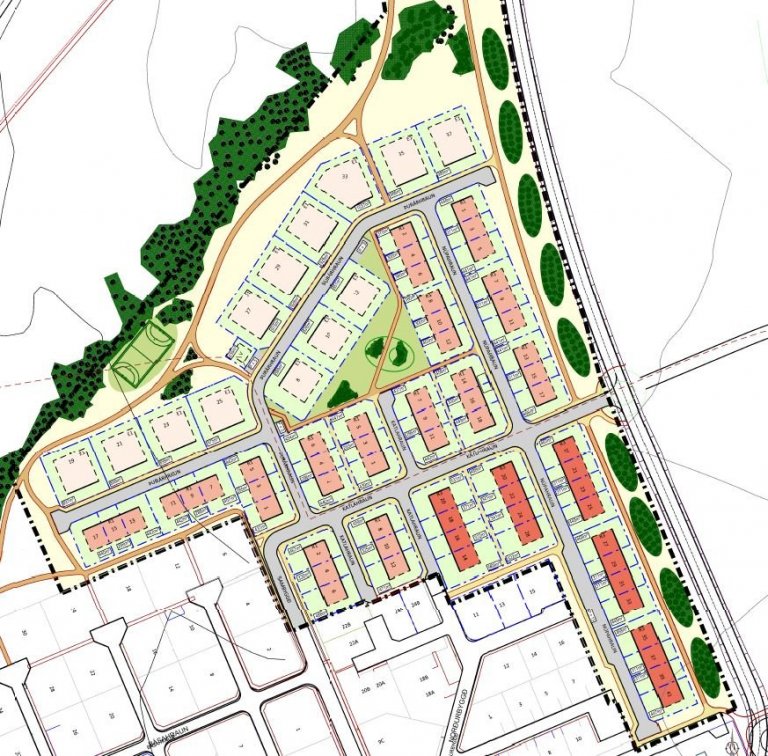 Uppdráttur af nýju hverfi í Þorlákshöfn