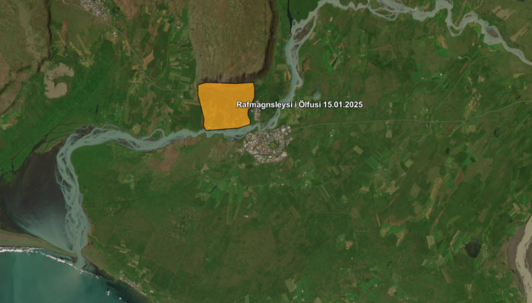 Rafmagnslaust í hluta af Ölfusi aðfararnótt fimmtudagsins 16.janúar 2025