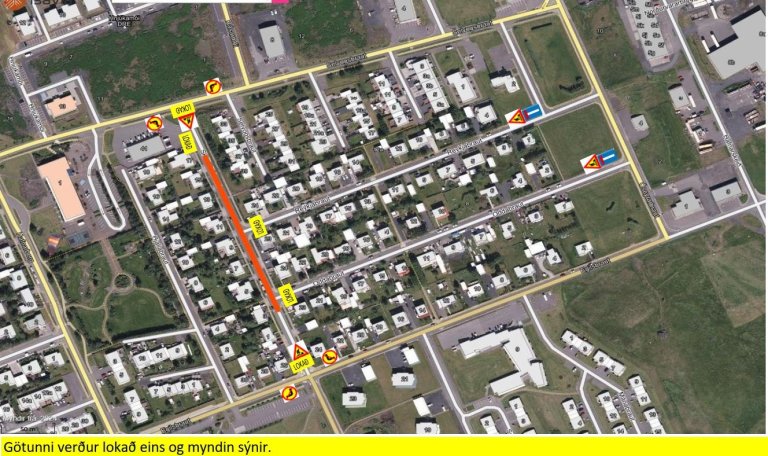 Lokun vegna malbikunar - Skálholtsbraut og Egilsbraut