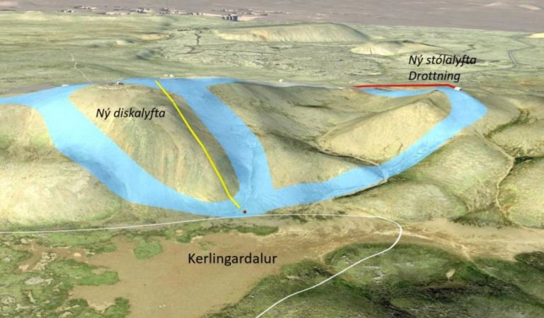 Skíðabrekkur og ný lyfta í landi Ölfuss