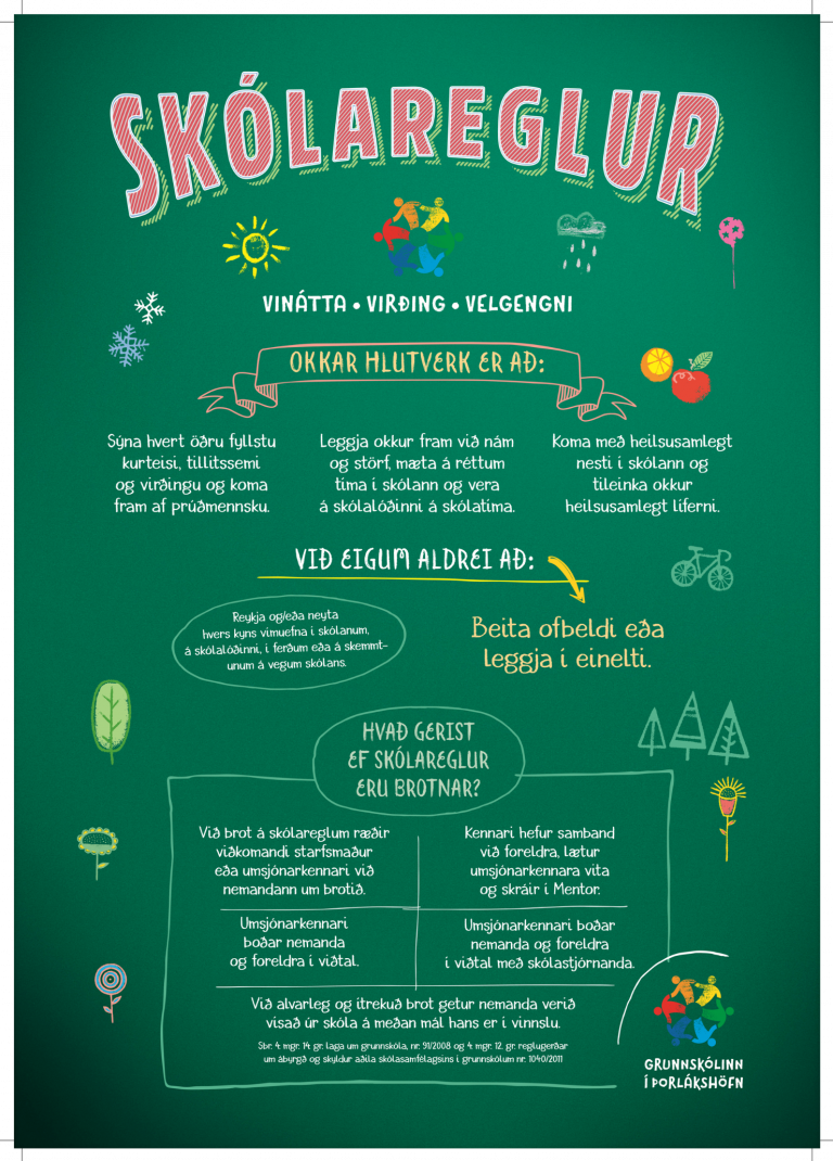 Nýjar skólareglur og almennar reglur