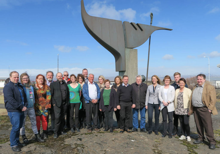 Þeir sem tóku þátt í lokafundi um rafrænu kosningarnar